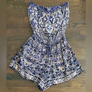 Angie Boho Strapless Romper